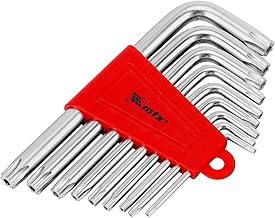 MTX Jogo de Chaves Hexagonais Torx Curtas com Acabamento Acetinado, Kit de Chaves Torx Resistentes
