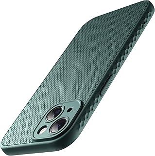 JETech Capa Grip para iPhone 15 6,1 Polegadas, Ajuste Fino em TPU Macio Case Protetora para Telefone com Lente de Câmera Proteção Total, Capinha à Prova de Choque (Verde Meia-Noite)