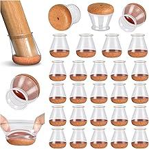 24 peças protetor de pe de cadeira silicone com Almofadas de Feltro, almofadas de feltro para evitar arranhões no chão e reduzir o ruído (Fit:1.4-2cm)