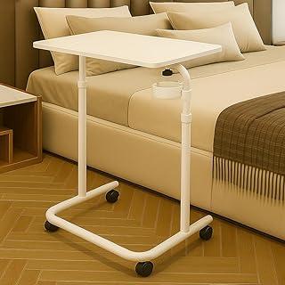 mesa ajustavel para notebook, mesa para computador pequena com altura ajustável (bygs-branco)