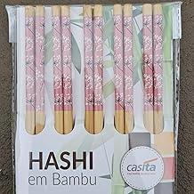 Kit 10 Pares de Hashi de Bambu Decorado 24 cm Estapados Pauzinhos Japonês Udon Sushi Sashimi - TYDA (DENTE DE LEÃO ROSA)