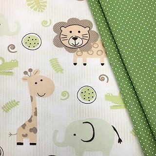 Tecido Tricoline Composê Infantil Selva Kit 2 Tecidos 0,50x1,50mt cada -