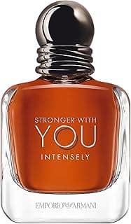 Armani Beauty, Stronger With You Intensely, Giorgio Armani Perfume Masculino EDP, Fragrância Fougère Amadeirada com Notas de Pimenta Rosa, Lavanda, Âmbar e Baunilha Defumada
