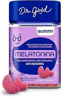 Melatonina Sabor Morango 60 Gomas Mastigável Fini Dr Good
