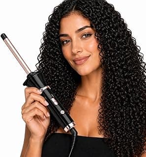 Baby Lizs Modelador de Cachos Profissional 9mm Cerâmico Bivolt Fino para Cachos Definidos e Duradouros Aquecimento Rápido Cabo Giratório