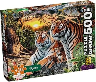 Mini Quebra-cabeça 500 peças Tigres - Grow