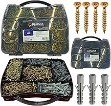 Kit Parafusos Buchas 1000 Pçs C/Maleta Chipboard P/Madeira