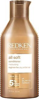Redken All Soft Condicionador com Óleo de Argan, Hidratação Profunda para Cabelos Secos e Opacos, Deixando 15x Mais Macios e com Brilho Intenso, 300ml