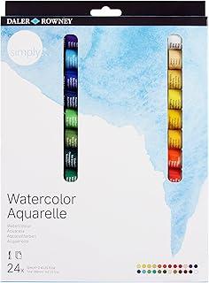 DALER ROWNEY Simply, Tinta Aquarela Bisnagas de 12ml, 24 Cores