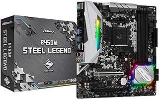 Placa Mãe AM4/USB 3.1/Type-C/Displayport, HDMI, ASRock, B450M Steel Legend