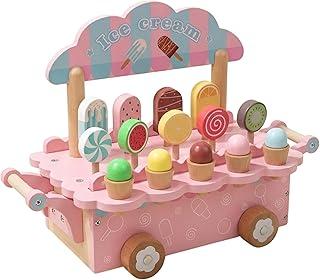 Carrinho de Sorvete Montessori Educativo - Brinquedo Infantil 3-5 Anos para Desenvolvimento e Imaginação - Presente Perfeito Menina Menino Dia das Crianças Aniversário Magia e Encanto