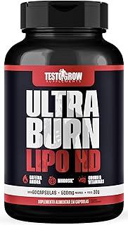 Termogênico Ultra Burn Lipo HD – Morosil® Original + Cafeína, Cromo e Vitaminas para Auxílio na Queima de Gordura – 60 Cápsulas