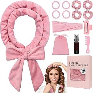 Kit 14 Modelador de Cachos Sem Calor,170cm Modelador de Cachos Cetim,Sem Calor para Dormir,Inclui Presilha e Faixa de Cabelo, Antiderrapante,Presente para Mulheres