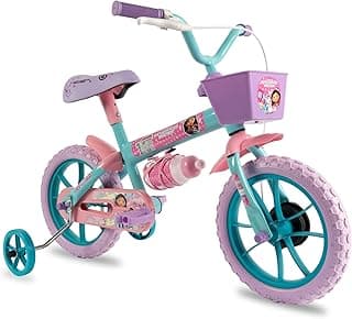 Verden Bicicleta Infantil Casa Magica Da Gabby Aro 12 com cestinha rodinhas de apoio e garrafinha