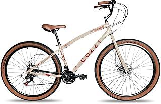 Colli Bike, Bicicleta Vancouver Konfort, Aro 29 Aero Parede Dupla, 36 Raias, Quadro Rebaixado 15,5, Aço Carbono, Freio a Disco Dianterio e Traseiro, KIT 21 Velocidades, Guidão Konfort