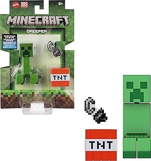 Minecraft Vanilla Figura de Ação Creeper 3.25" para crianças a partir de 6 anos