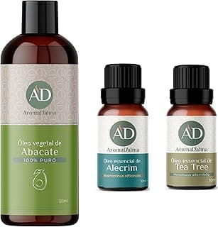 Kit Revitalização Profunda Aroma D'alma: Óleo de Abacate Puro com Óleos Essenciais de Alecrim e Melaleuca para Pele e Cabelos com 10% de desconto por R$ 72,89 na amazon