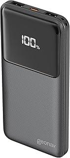 Geonav Power Bank, Carregador Portátil Universal 10.000mAh, Carga rápida, 2 saídas USB-A (até 18W quick charge) e 1 USB-C (até 20W Power Delivery), Led Indicador de Bateria, PB10K20W1PBK, Preto