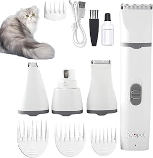 Kit de limpeza para cães Aparador de pelos - Aparador de pata de baixo ruído - Recarregável - Raspador de unhas silencioso e sem fio