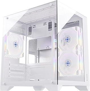 Gabinete Gamer Clarity Branco Lateral Vidro Fortrek
