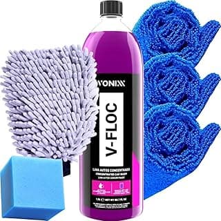 Kit Lavagem Automotiva Shampoo Neutro Para Carro Vitrificado V-Floc Luva Microfibra Pano Toalha com 14.51% de desconto por R$ 80,29 na amazon