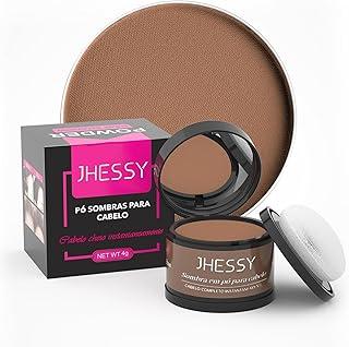 Pó para retocar a raiz da linha do cabelo, cobertura de raiz de sombra para mulheres e homens, retocar a raiz do cabelo para cabelos finos Castanho