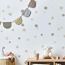 Adesivo De Parede Bolinhas Irregulares Infantil Bege Claro 2m²