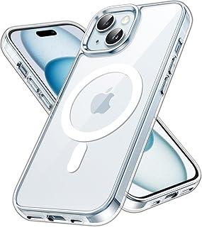 JETech Capa Magnética para iPhone 15 Plus 6,7 Polegadas Compatível com o Carregamento sem fio MagSafe, Case para Celular à Prova de Choque, Capinha Parte Traseira Claro Anti-Riscos (Claro)