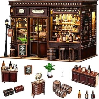 Kit DIY Book Nook Taberna - Puzzle Quebra-Cabeça 3D de Madeira com Luzes LED com 10% de desconto por R$ 157,50 na amazon