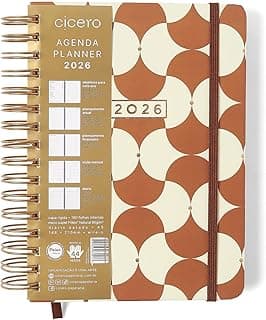 AGENDA PLANNER WIRE-O 2026 BOSSA NOVA DIARIA A5 BOEMIA CARAMELO