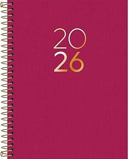 Tilibra - Agenda Executiva Espiral Diária 17,7 x 24 cm Lume 2026 - Pink
