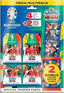 Topps - TCG Cards Game UEFA Euro 2024 Match Attax - Mega Multipack com 34 Cards