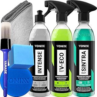 Kit Lavagem Automotiva A Seco V-eco Sintra Fast Intense Pano Aplicador Pincel