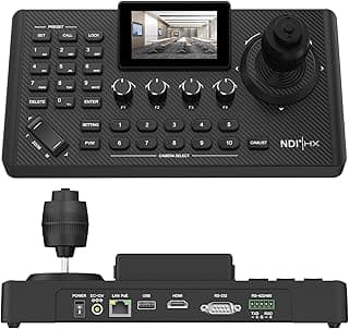 Controlador NDI PTZ Controlador Joystick para Câmera PTZ, Rede PoE Teclado 4D PTZ VISCA PELCO D/P RS232 RS485 para Transmissão de Videoconferência Igreja