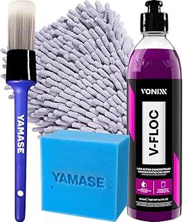 Kit Shampoo Automotivo V-Floc Vonixx com Luva de Microfibra e Pincel de Detalhamento – Limpeza Segura e Alta Espuma