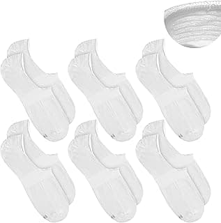 Kit 6 Pares Meias Sapatilha com Silicone Super Invisível Esportiva Yoga Mash Unissex Adulto