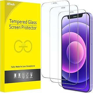JETech Película de Vidro Temperado de Cobertura Total para iPhone 12 mini 5,4 Polegadas, Protetor de Tela 9H Compatível com Capas, HD Transparente, Pacote com 3