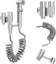 Ducha Higiênica Portátil com Mangueira Flexível de 2m Kit Completo para Banheiro em Aço Inoxidável Premium e ABS (Prata)