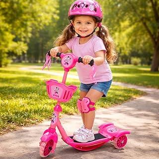 Brinquedo Patinete Infantil Scooter 3 Rodas c Cesta