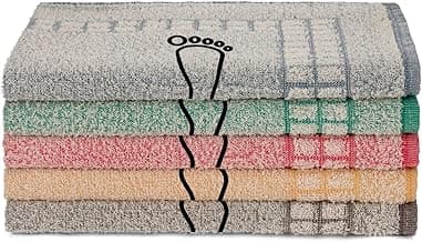 Kit 05 Tapete Para Banheiro Atoalhado 100% Algodão Felpudo 45x65cm Saída de Box Alta Absorção - Sortido com 10% de desconto por R$ 34,11 na amazon