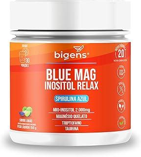 Blue Mag Inositol Relax, Spirulina Azul, Sabor Limão, Bigens (150 g)