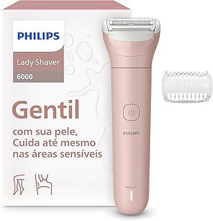 Aparador de Pelos Corporal Feminino Philips Series 6000 BRL128/10 Rosa Uso Seco e Molhado
