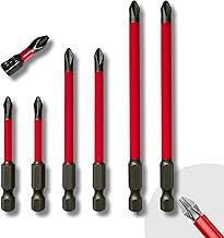Ponteira Bits Magnéticos para Pafafusadeira Furaradeira Kit Ponteira Magnético Jogo 7 peças tipo Philips PH2 1/4 em aço S2 Premium Alta Dureza para Metal Madeira sextavado