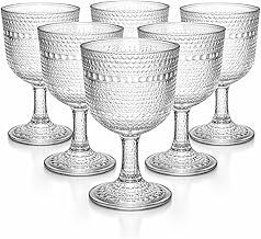 Conjunto 6 Taças de Vidro Scazu Texturizado Bolha 350 ml – Design Elegante para Água, Gin, Drinks e Coquetéis