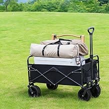 Carrinho de Transporte Dobrável 150kg - Preto, Resistente e Portátil para Serviço Pesado