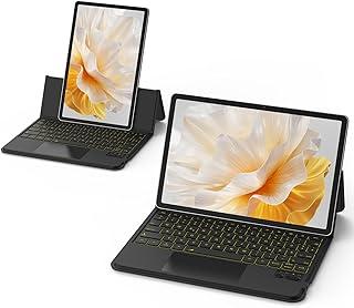 BETTDOW Capa com Teclado e Trackpad para Samsung Galaxy Tab S9 Fe/S9/S8/S7 de 11 polegadas,Ajustável horizontal e verticalmente, Teclado sem fio incluído