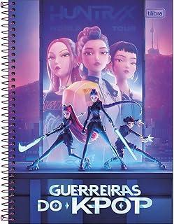 Tilibra - Caderno Espiral Capa Dura Universitário 1 Matéria Guerreiras do K-Pop 80 Folhas - Capa Roxa 6 Personagens