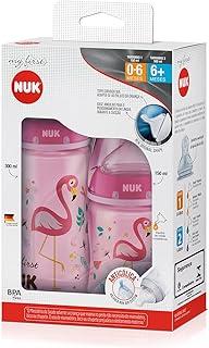 NUK Kit Mamadeira My 1St S1 150Ml S2 300Ml Girl - Rosa 2 Unidades