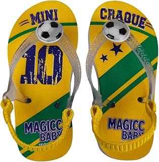 Chinelo Bebe Menino Futebol Copa Do Mundo 2026 Sandalia Infantil Menino Com Elastico Magicc Baby MB-067