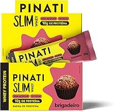 PINATI Barra de proteina Slim Whey Brigadeiro - 10g de proteina - 16 unidades